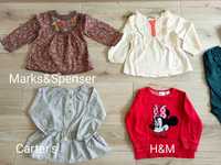 Ubranka dla dziewczynki 92 nowe i bdb H&M 5 10 15 Carter's M&S