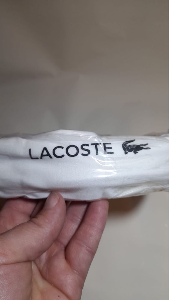 Biały pasek Lacoste