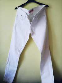 Spodnie białe dżinsy, jeansy , L, 29