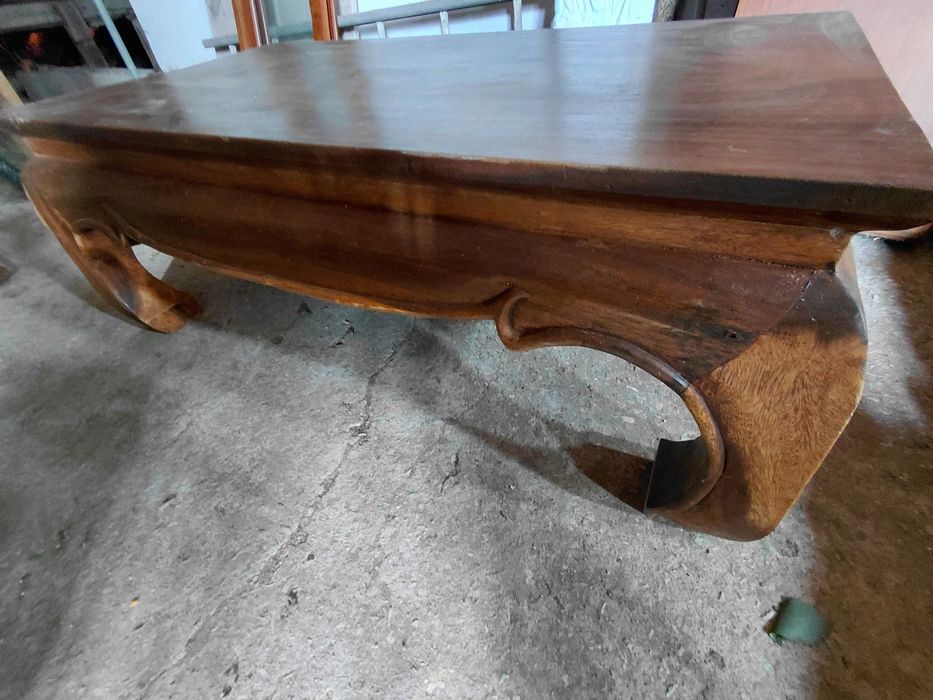 Mesa de centro rustica de estilo asiático