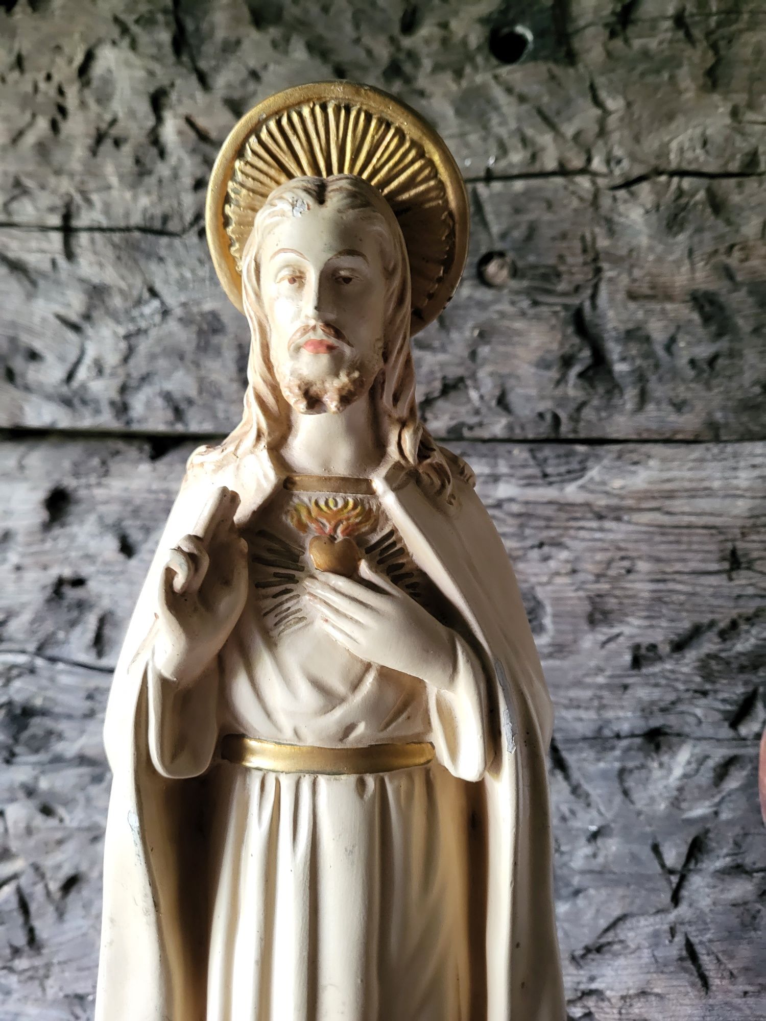 Sygnowana figura Pan Jezus Najświętsze Serce