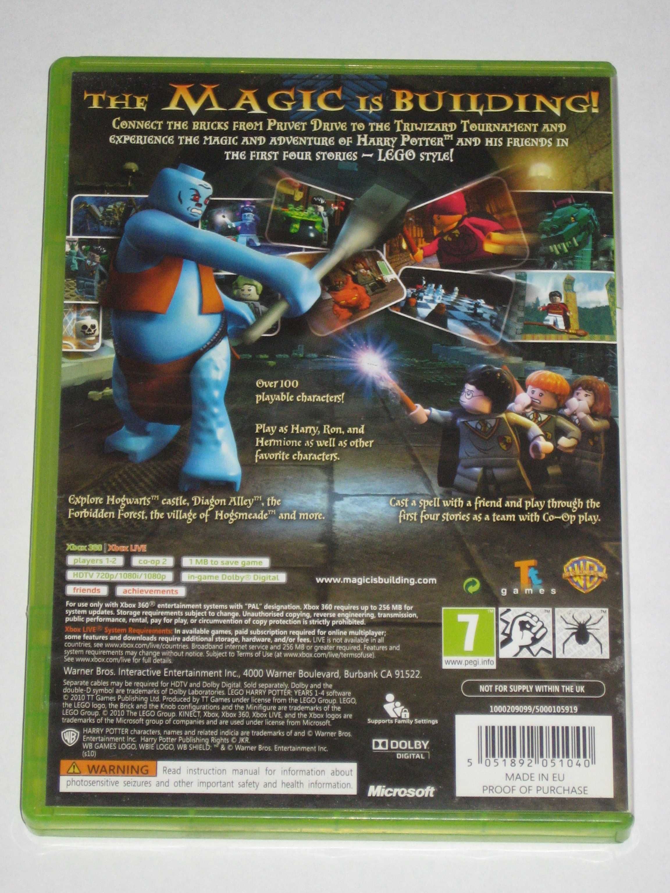 Gra LEGO Harry Potter Years 1-4 XBOX360 BDB!