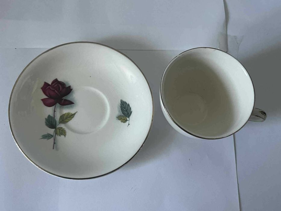 Filiżanka duo porcelanowa róża Alfred Meakin angielska porcelana