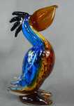 Piękna figura kolorowy PELIKAN szkło MURANO figurka 25 cm rzeźba