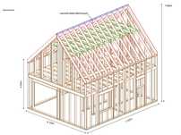 Dom 35m2- 70m2 szkieletowy do samodzielnego montażu