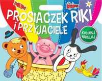 Koloruj Naklejaj. Prosiaczek Riki i przyjaciele - praca zbiorowa