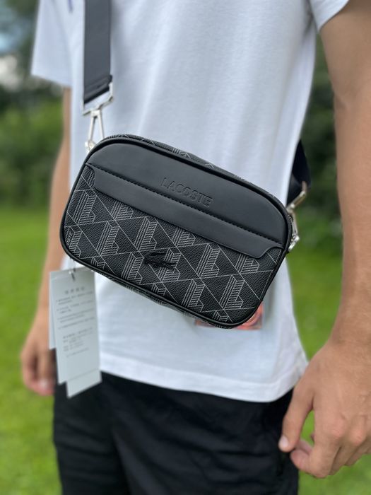 Сумка Lacoste monogram Чоловіча Сумка Лакоста