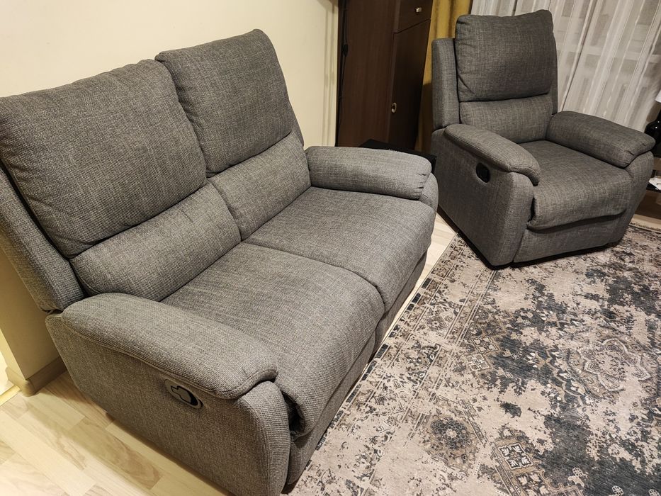 Sofa + fotel z funkcją relax