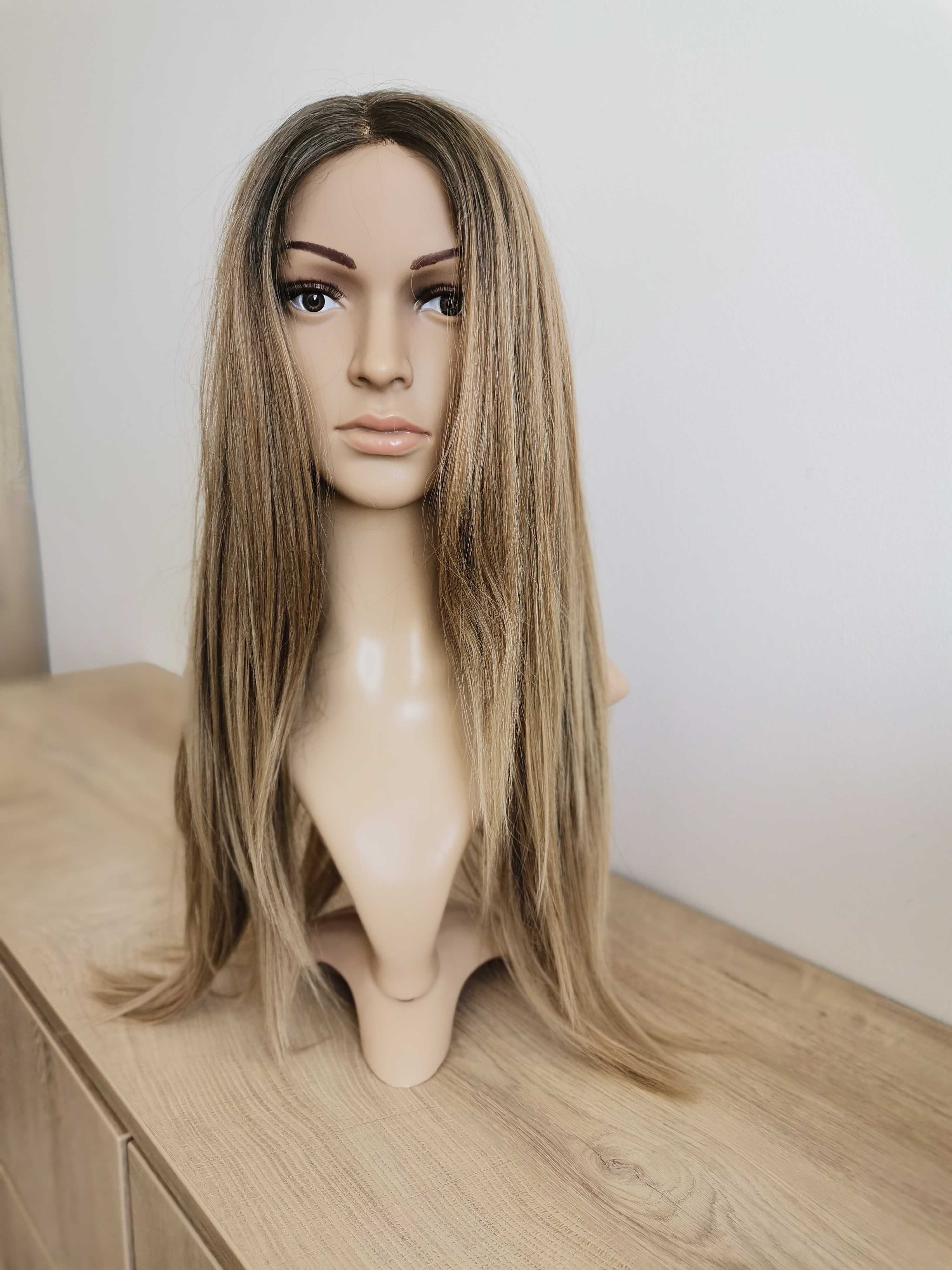 Peruka lace front z naturalnych włosów