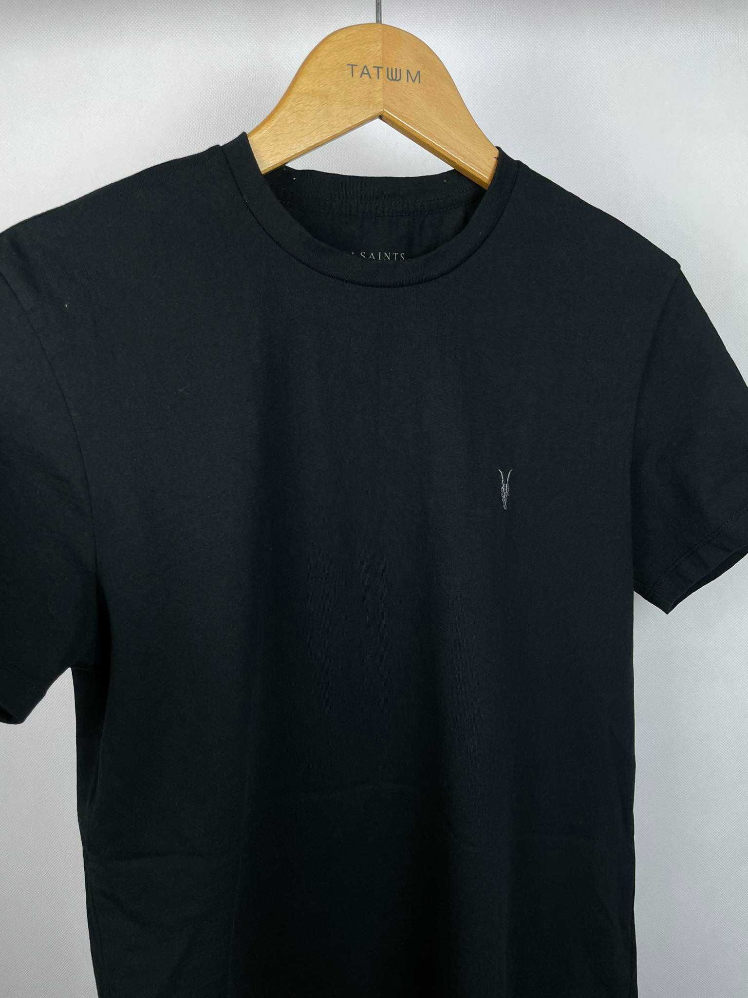 T-shirt AllSaints XS czarny gładki