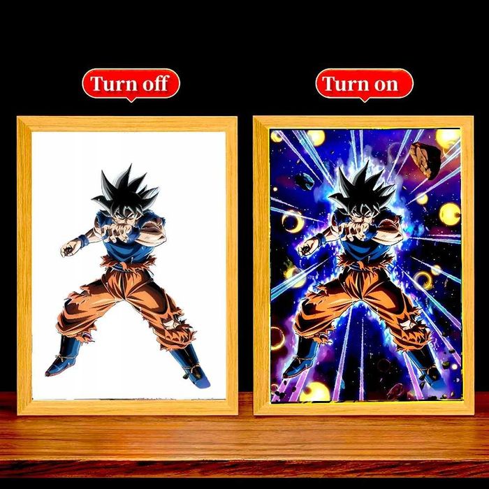 Ramka dekoracyjna LED, podświetlany obrazek na USB, DRAGON BALL