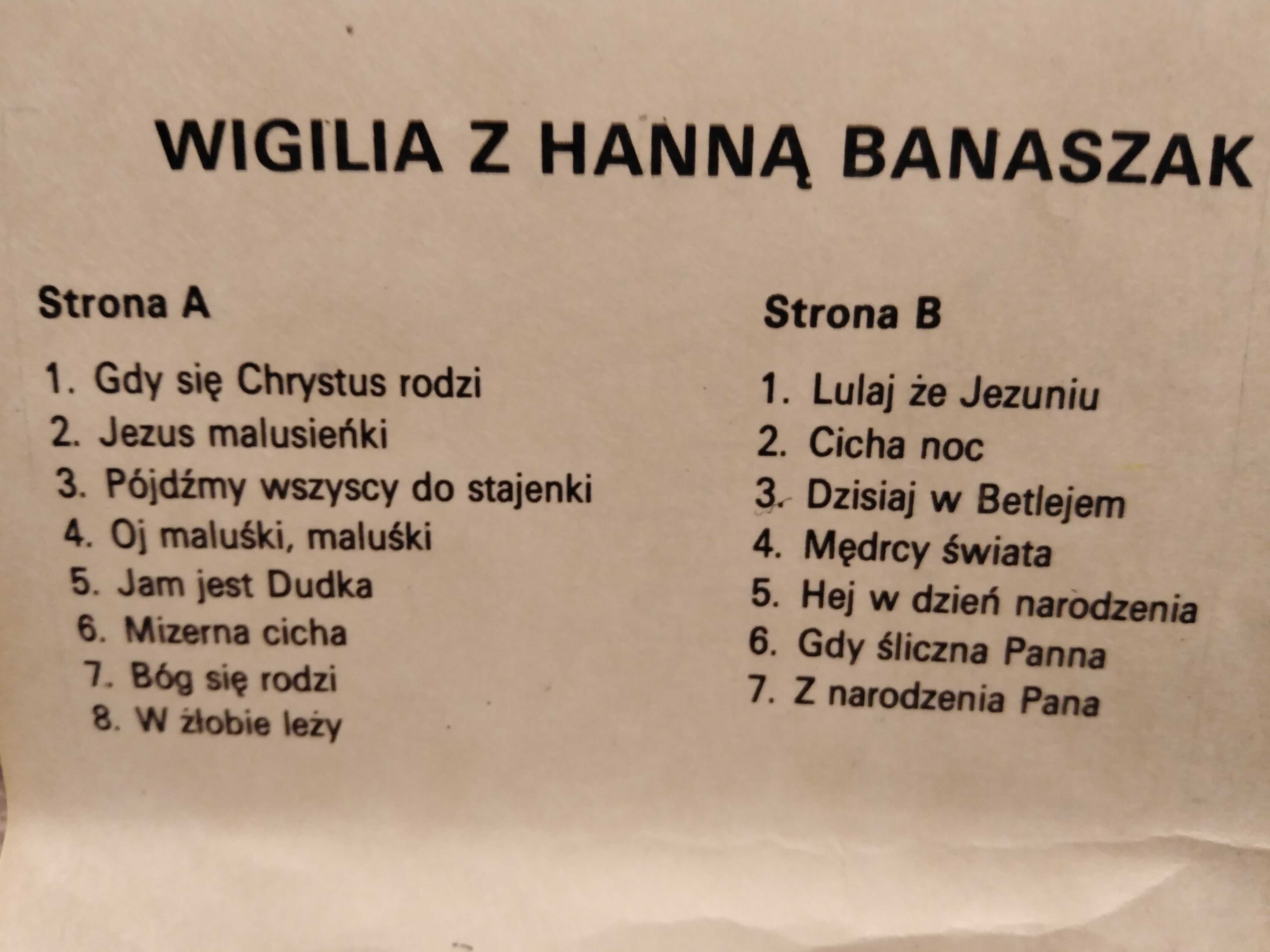 Wigilia z Hanną Banaszak 1980 Kaseta Magnetofonowa PRL