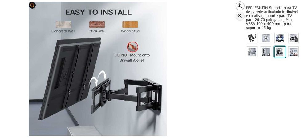 Suporte Tv de 26" a 70" NOVO SELADO