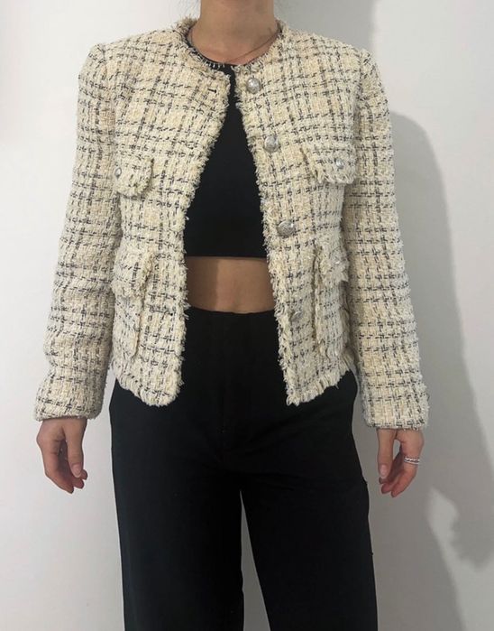 Casaco Mango tweed