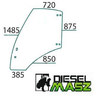 Szyba drzwi Deutz Fahr Agrotron Niemiecka LEWA