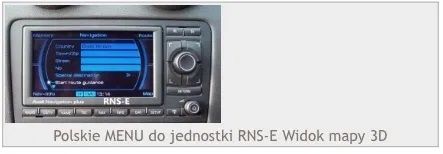 Audi polskie menu język polski MMI 3G+ 3G 2G DX FIS RNS A3 A4 A5 A6 A8