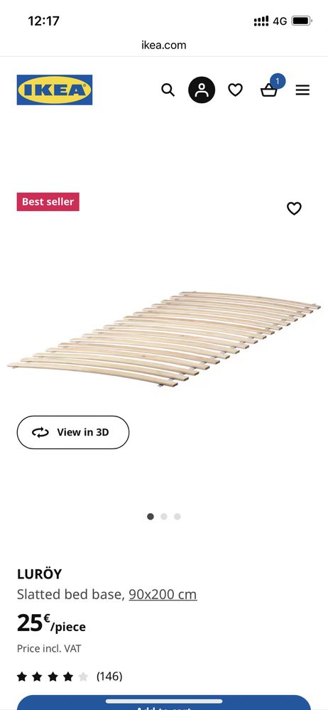 Cama IKEA. Colchao e cama