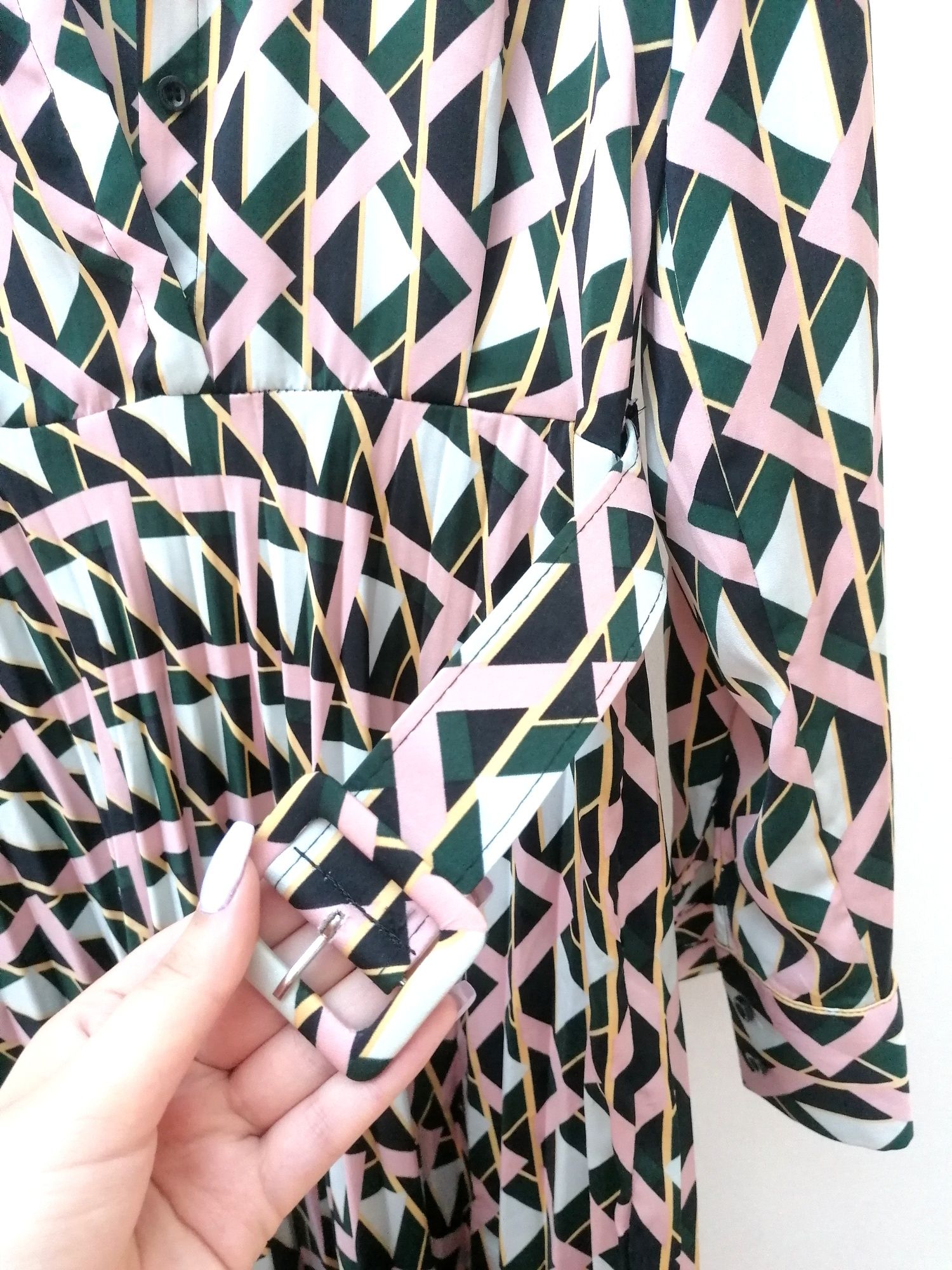 Vestido Maxi com Padrão geométrico
