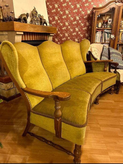 Zestaw Ludwik kanapa fotele ludwikowski