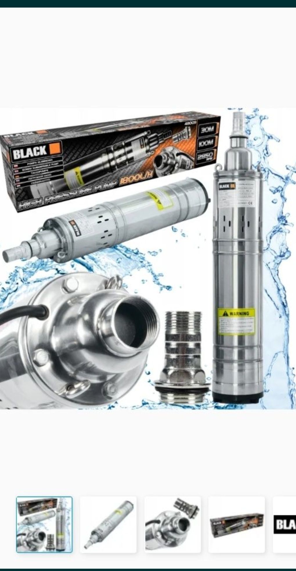 Pompa wody czystej do hydroforu podlewania studni nierdzewna 1.7kw 230