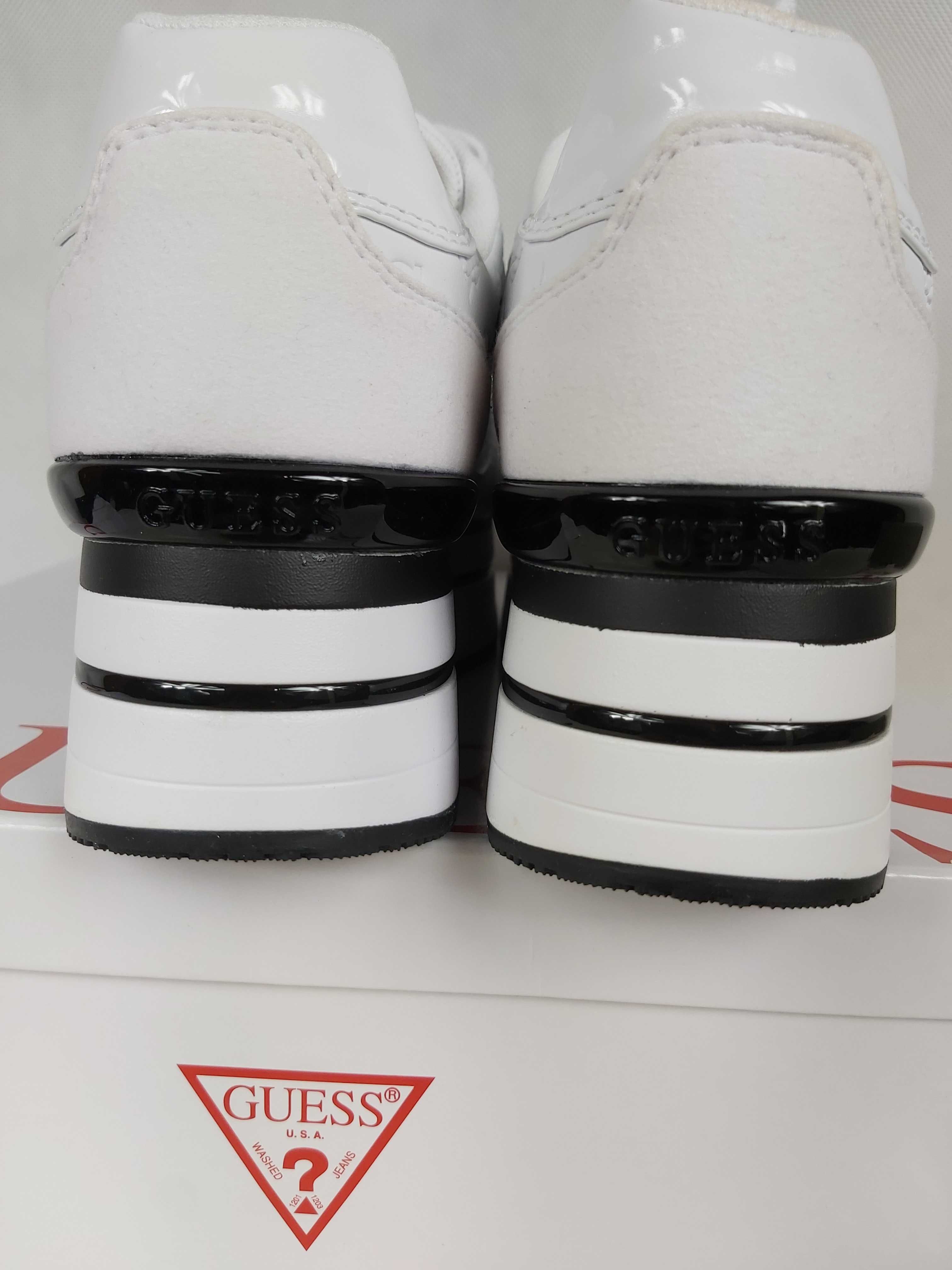 NOWE  sneakersy białe GUESS platforma 40