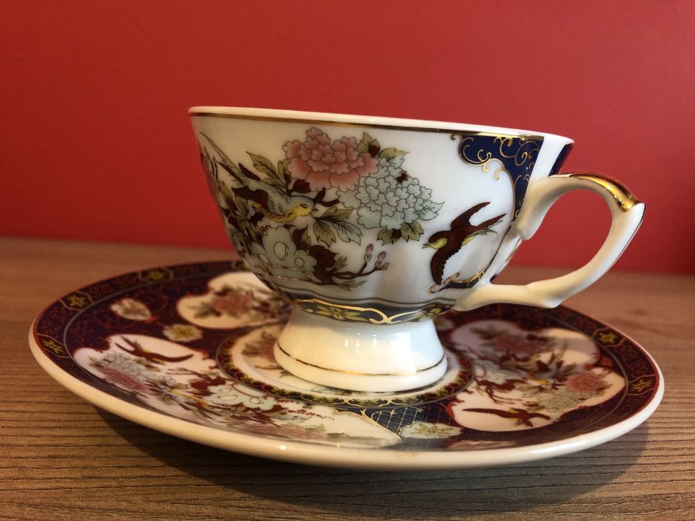 Porcelana Japońska antyczna ręcznie malowana zestaw zaparzania herbaty