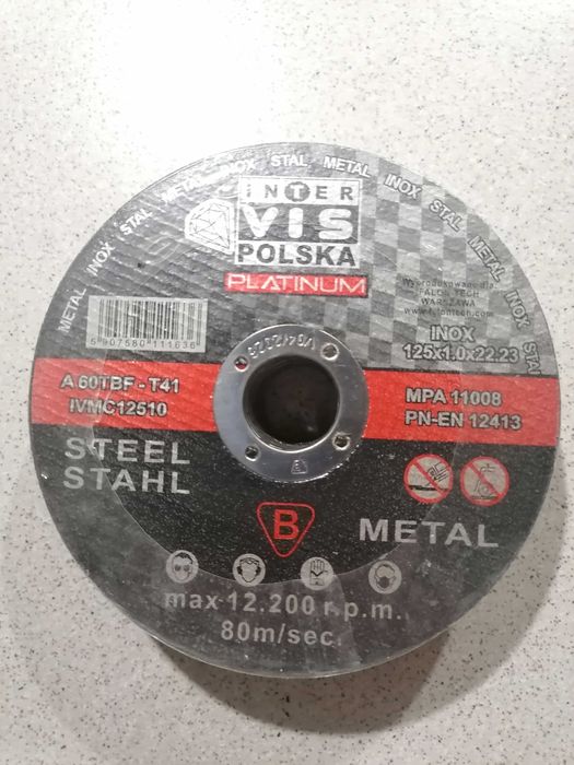 Tarcza tarcze 125MM DO CIĘCIA METALU 125x1 INOX MOCNE