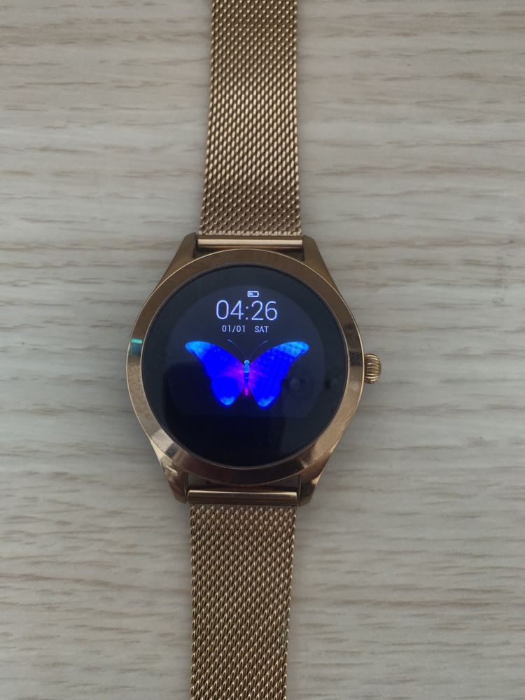 Smartwatch kw 10 złota bransoleta 2 w cenie 1