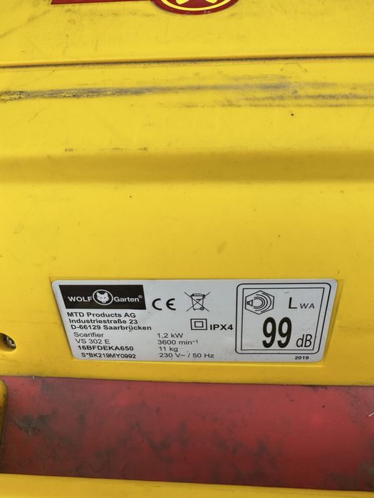 Wertykulator Wolfgarten model VS 302E