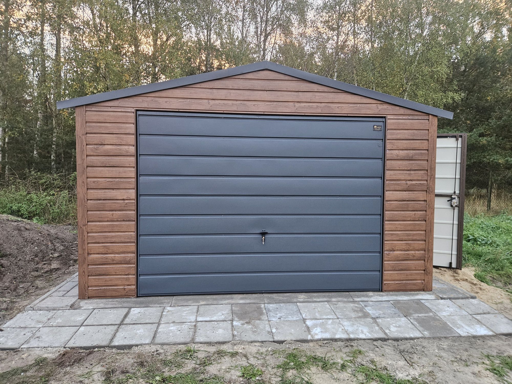 4x6 POD Garaże Blaszane Garaż Blaszany Blaszak Blaszaki orzech Poziom