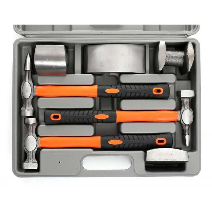 Zestaw 3x młotek i kowadełka kpl. blacharski 7 el. KD319