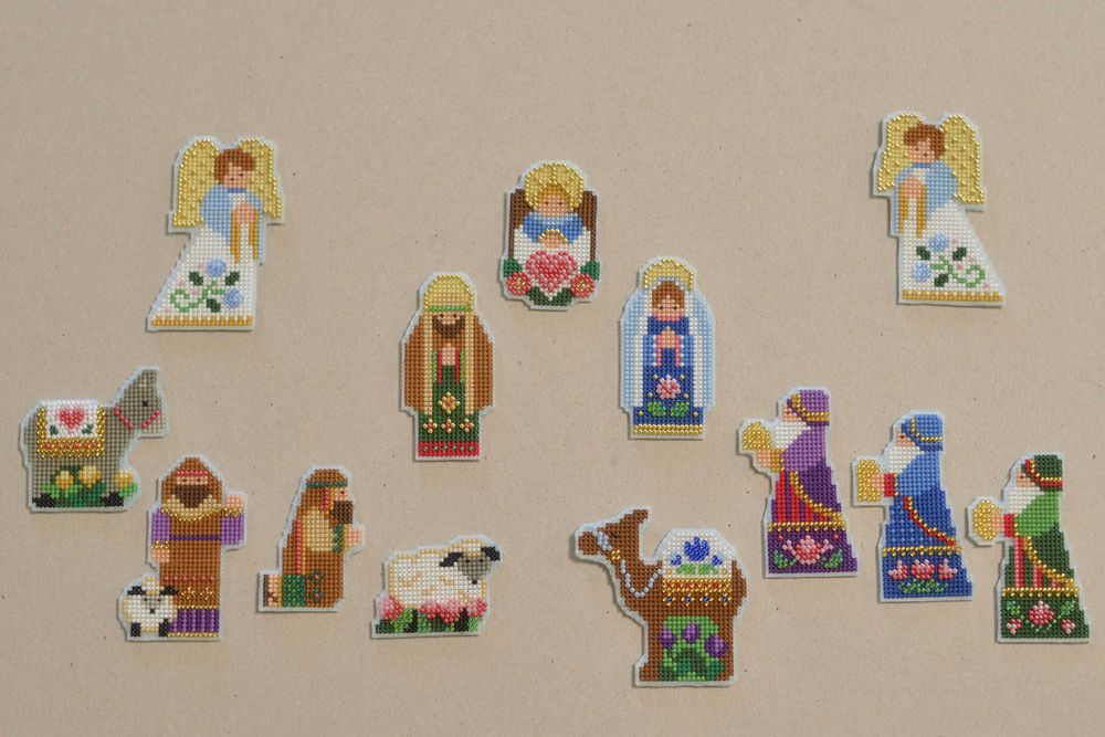 Вертеп на пластиковій канві Схема вишивки