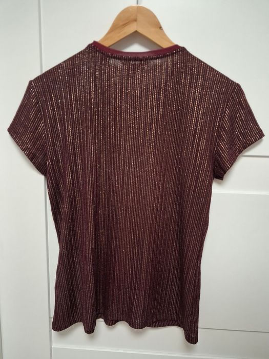 Ted Baker bordowa bluzka połyskującą damska M