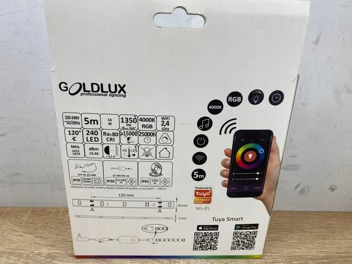 Taśma LED WiFi 5m 4000K + RGB IP65 funkcja audio Tuya 500lm