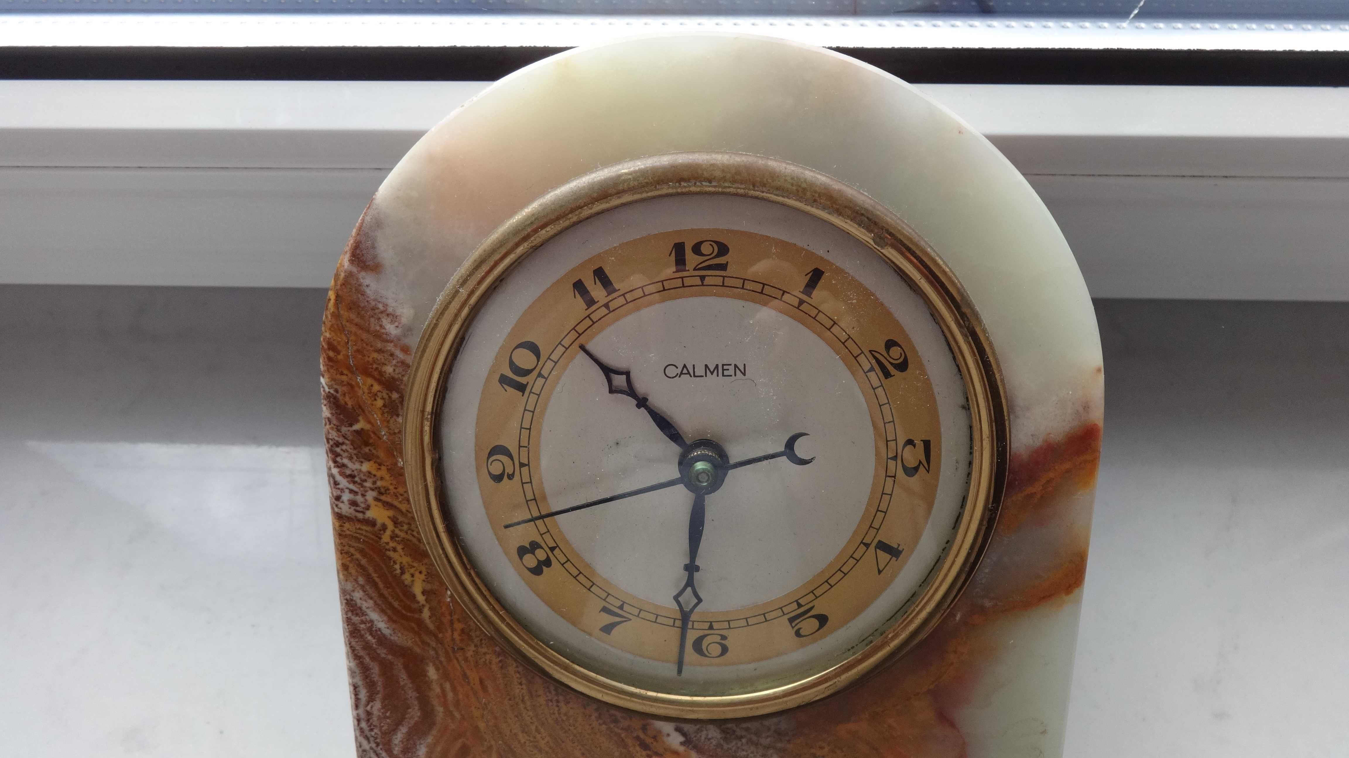 Przedwojenny zegar w marmurze francuski elektryczny.