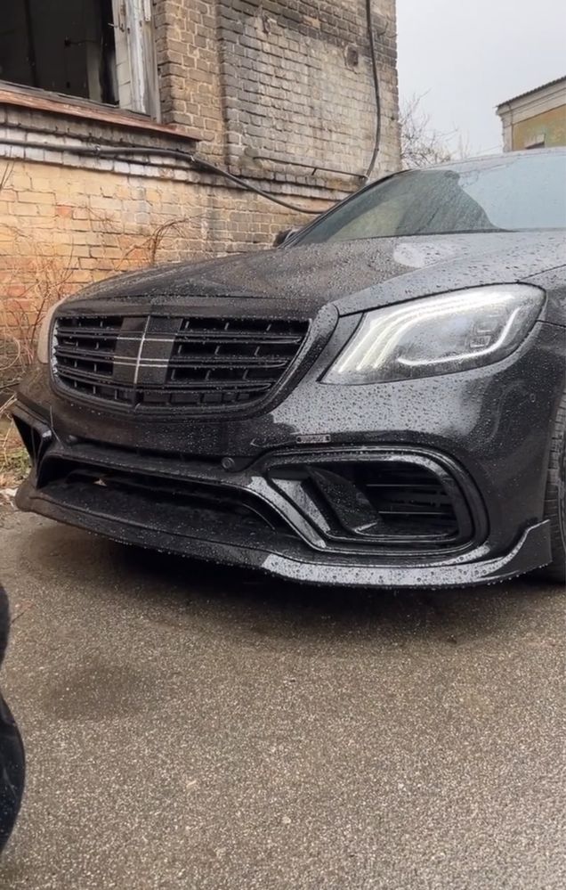 Обвес губа диффузор воздуховод Mercedes Benz s class w222 Brabus
