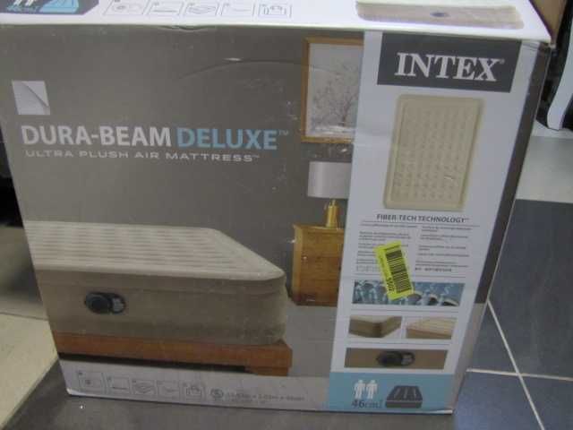 Materac dmuchany Intex 152x203x46 cm dla 2 osób welurowy z pompką