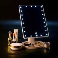 Led mirror зеркало с подсветкой настольное для макияжа 16 led