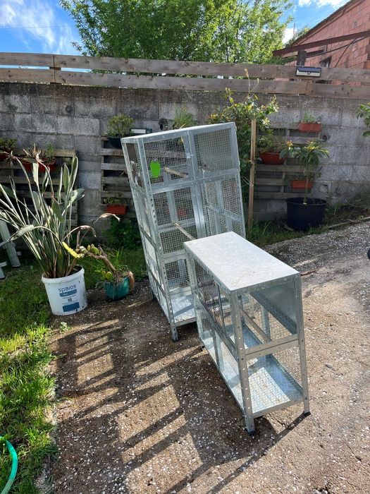 Uma gaiola grande e uma pequena