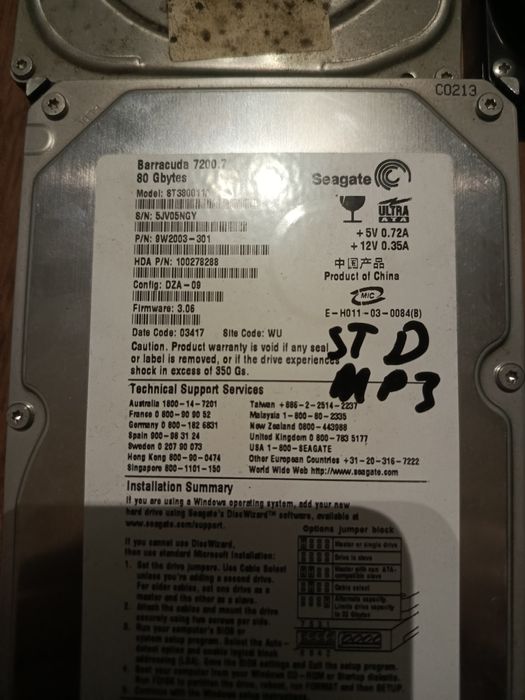 Stare dyski twarde 6szt 20 GB 40gb 80gb