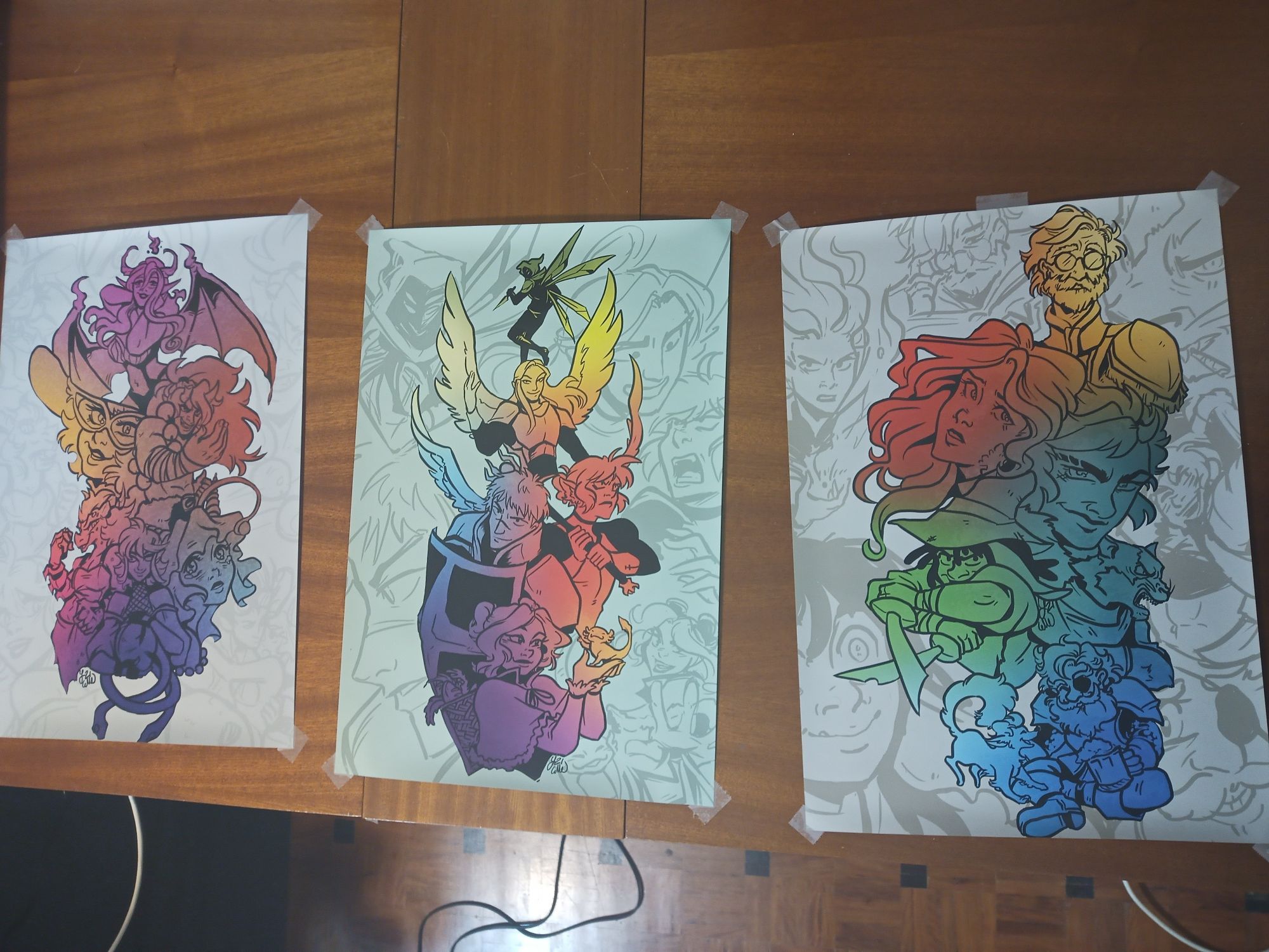 12 Pôsters/ Prints - Heróis DnD