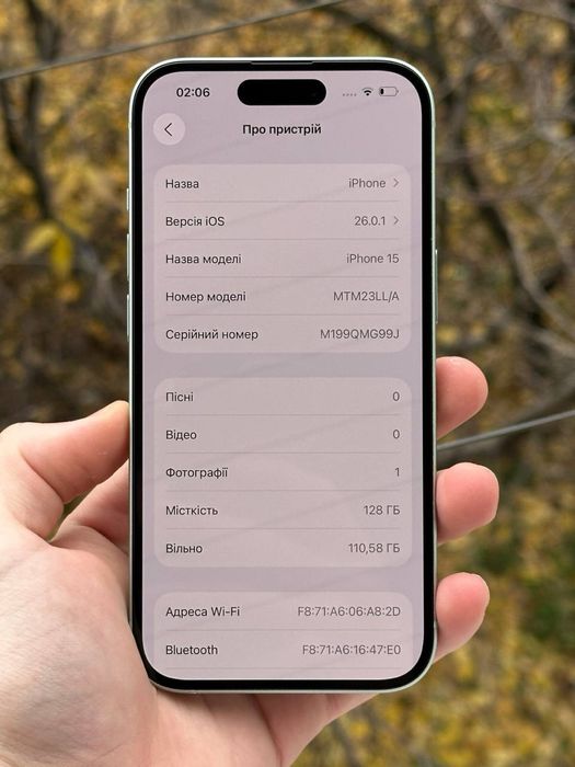 Айфон, 15, 128гб, Все працює, Номер 15