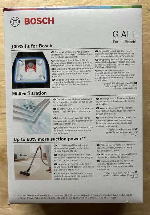 Мешки пылесборники для пылесоса Bosch 4шт. BOSCH BBZ41FGALL