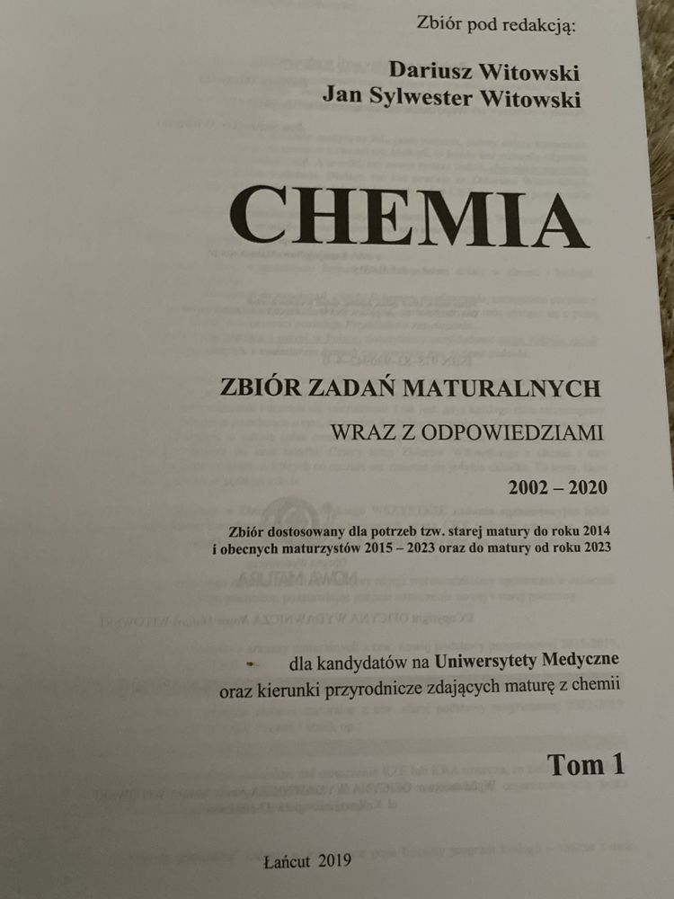 Witowski - chemia 1 Matura