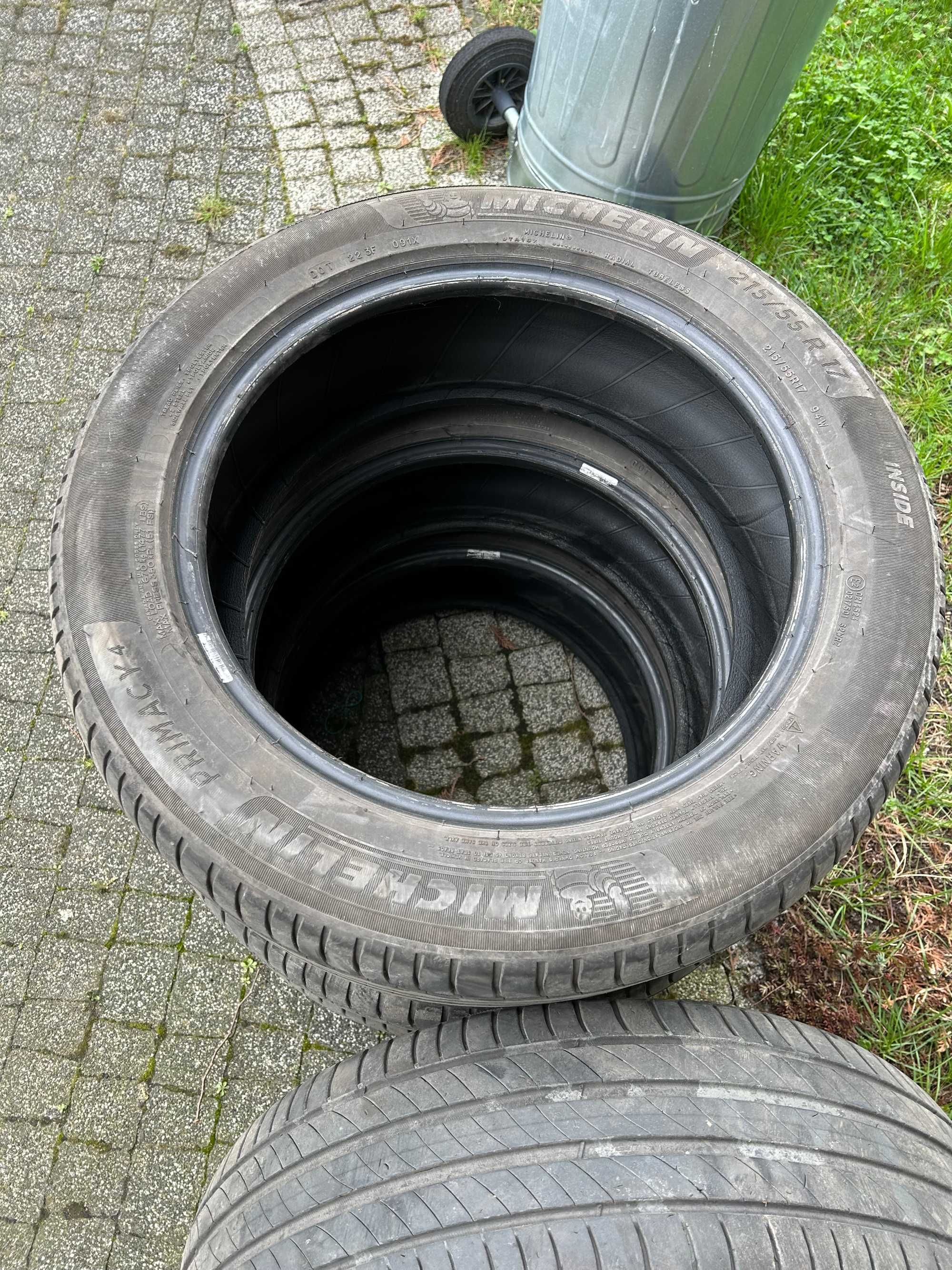 Opony letnie MICHELIN PRIMACY 4 rozmiar 215/55/17 z 2020 r.