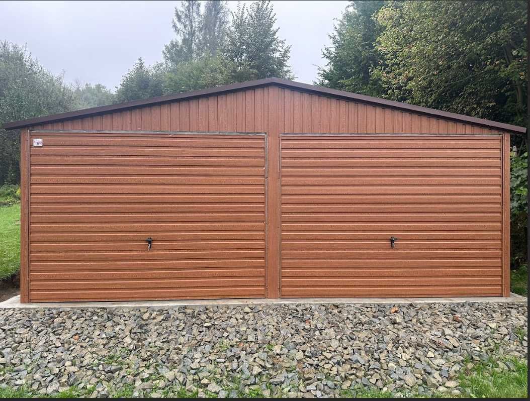 Garaż  blaszany 6x5, garaż drewnopodobny, solidna konstrukcja