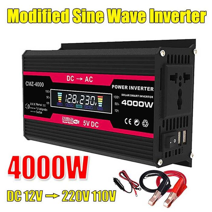 Inversor 12v 220v 4000w novo