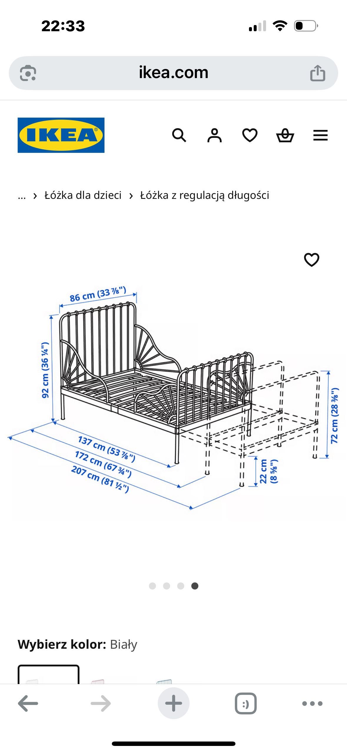 Łóżko dziecięce IKEA MINNEN