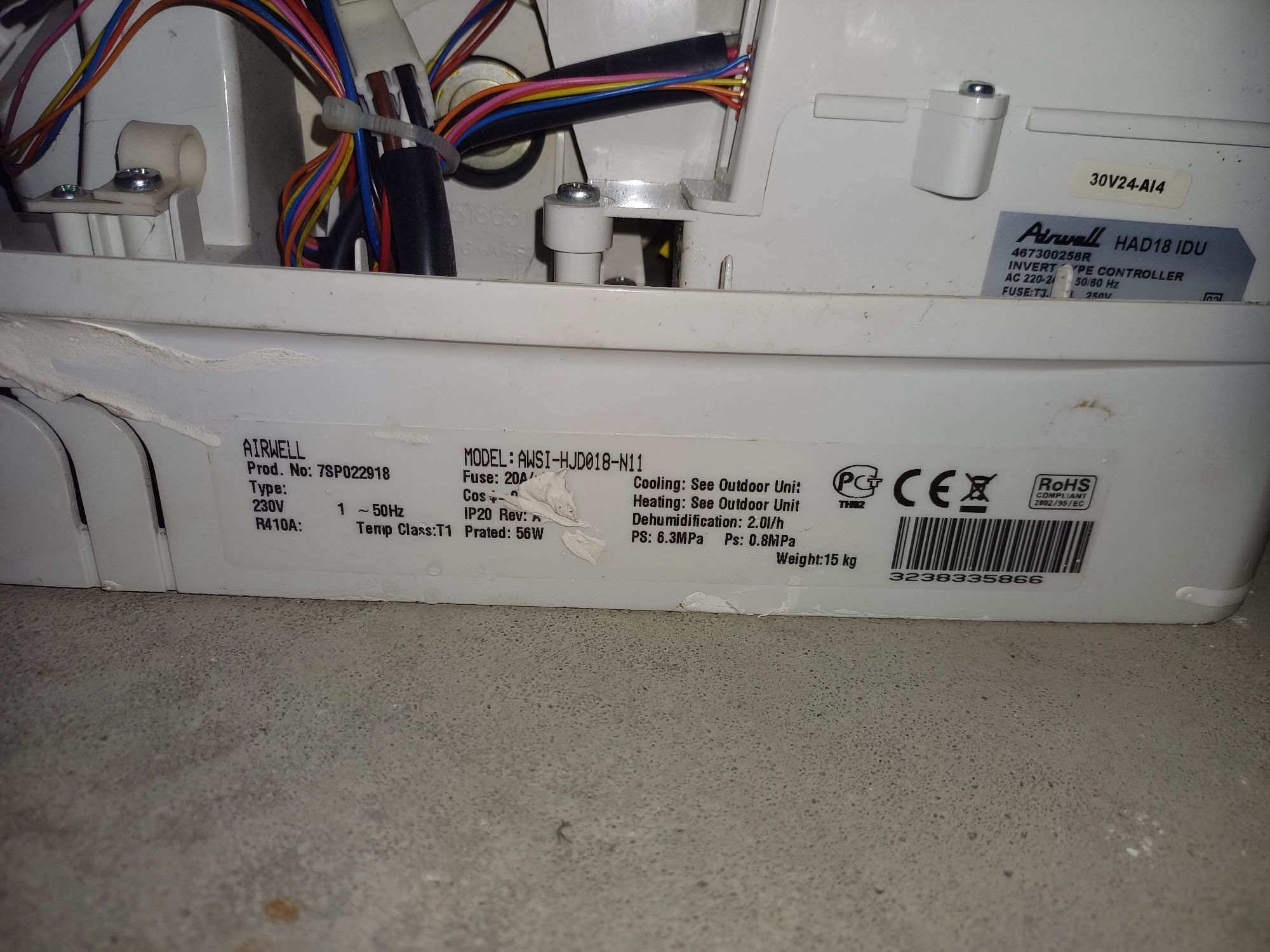 Klimatyzator Airwell uszkodzony