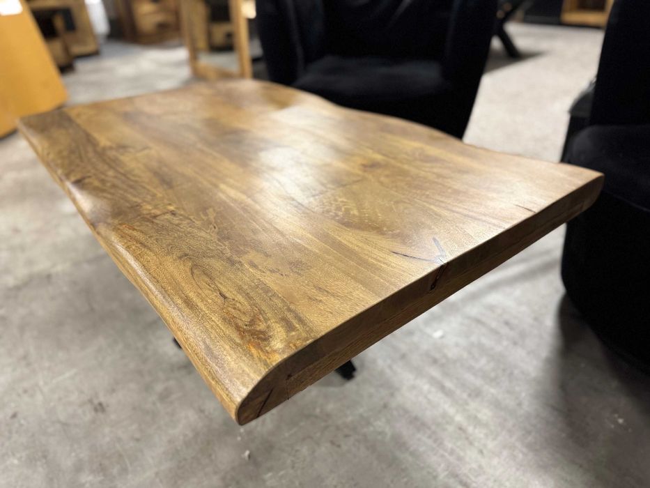 Wyjatkowy Stolik kawowy ława LOFT egzotyczne drzewo mango blat Edge
